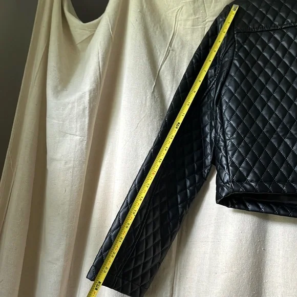 Zara Quilted Faux Leather Jacket NWT size small - Picture 10 of 11